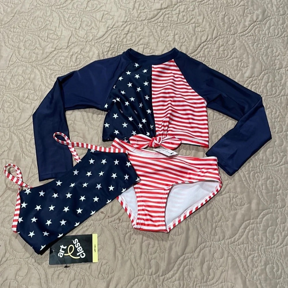 Girl’s 3-Piece Swimsuit - Picture 1 of 8